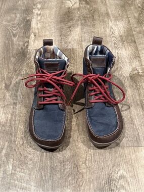 Lems Boulder Nylon Navy Boot W8 M6 Live Easy and Minimal  Euc